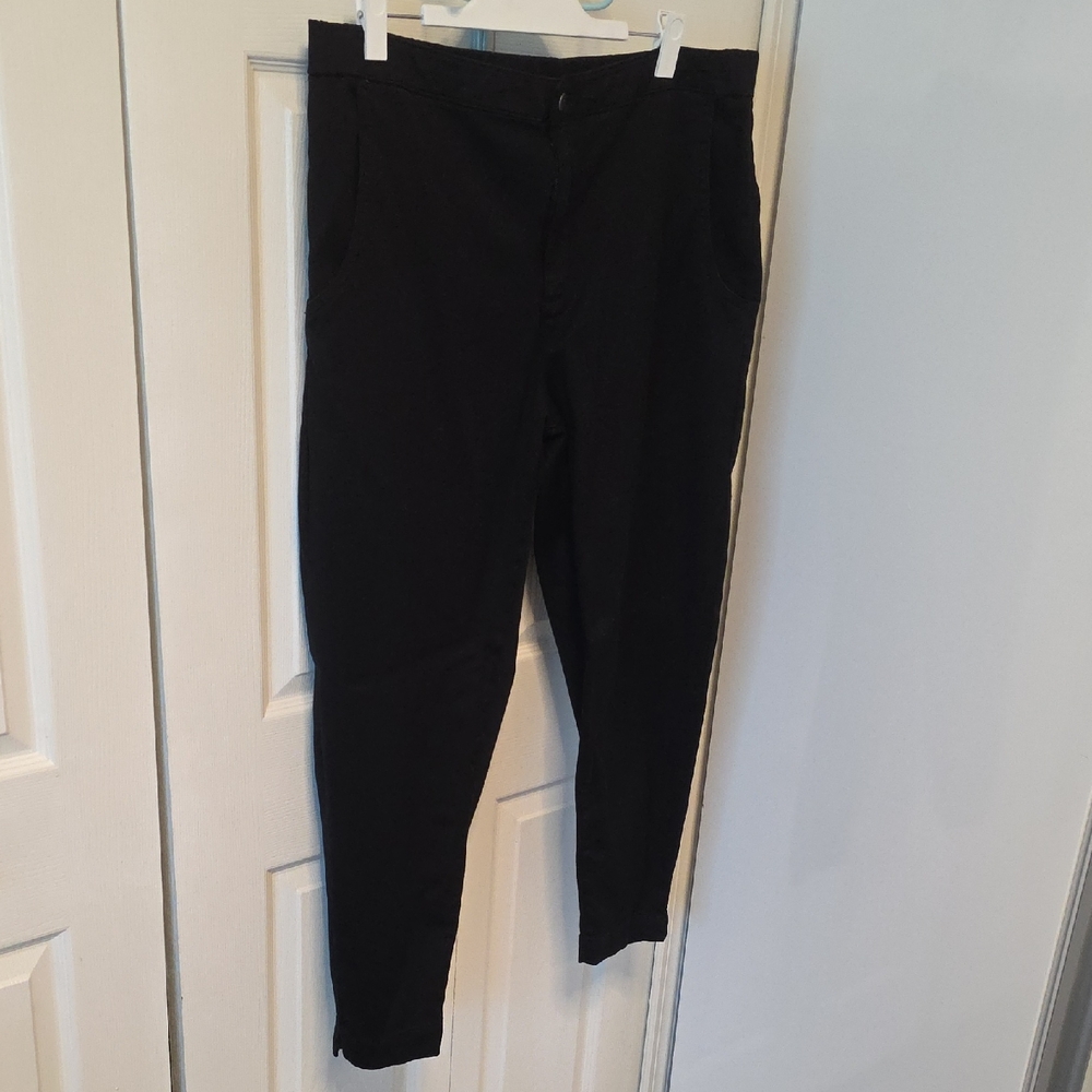 Eileen Fisher Organic Cotton Black Pants XL